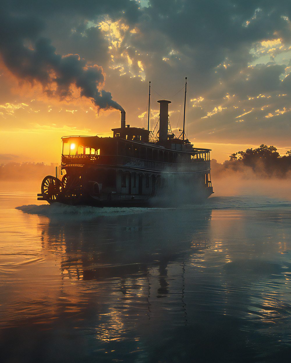 Mississippi riverboat at sunset — 12 chiropractic CE hours yearly, live and in-person; CCEDseminars guidelines page