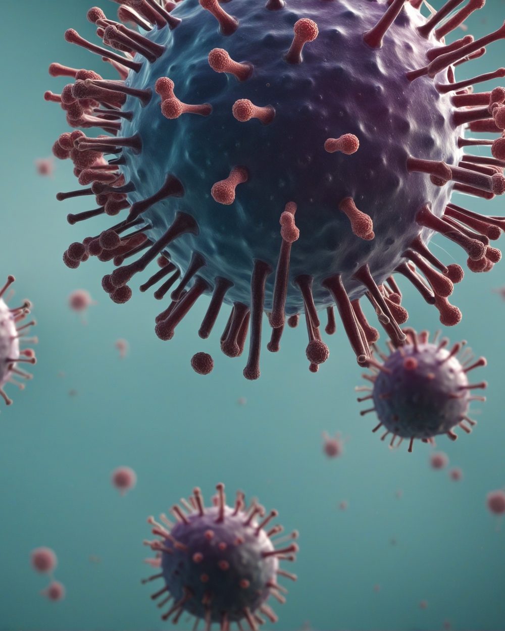 Virus particles rendered in clinical detail — chiropractic AIDS and infectious diseases CE course; CCEDseminars category page