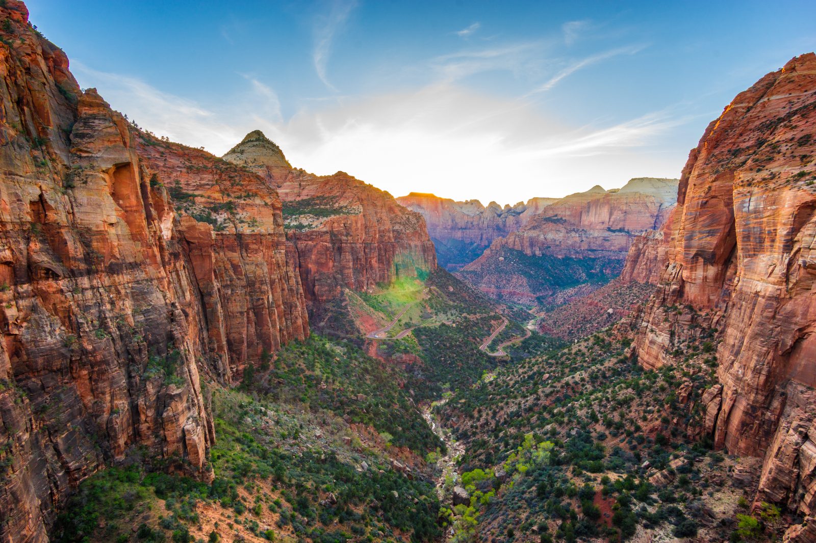 Zion Canyon red rock cliffs at sunset — Utah chiropractic CE requirements guide, CCEDseminars