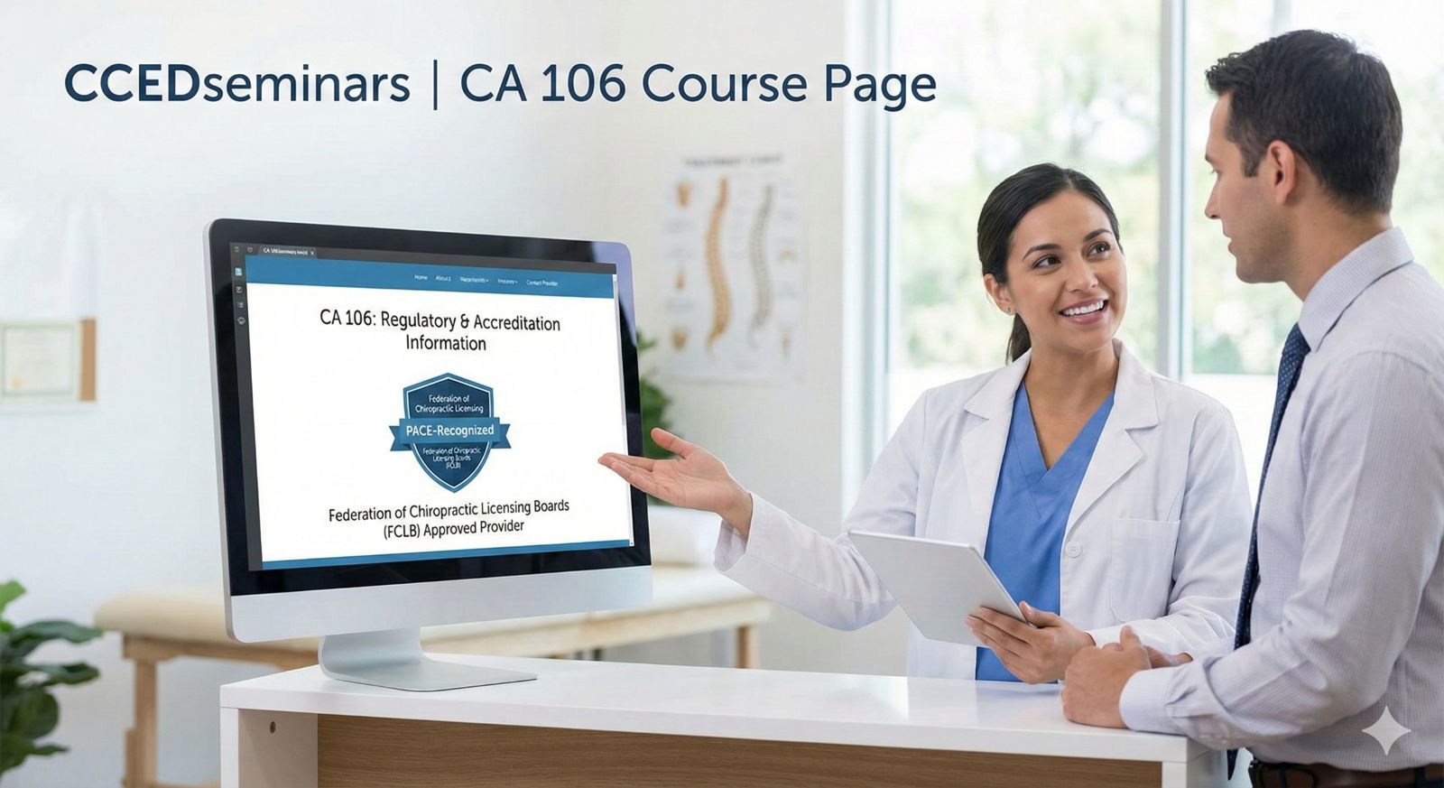 CA 106 chiropractic assistant certification course page – PACE recognized training