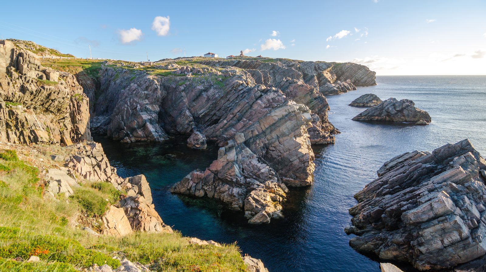 Rocky coastal headland with lighthouse station, Newfoundland — Newfoundland and Labrador chiropractic CE requirements guide