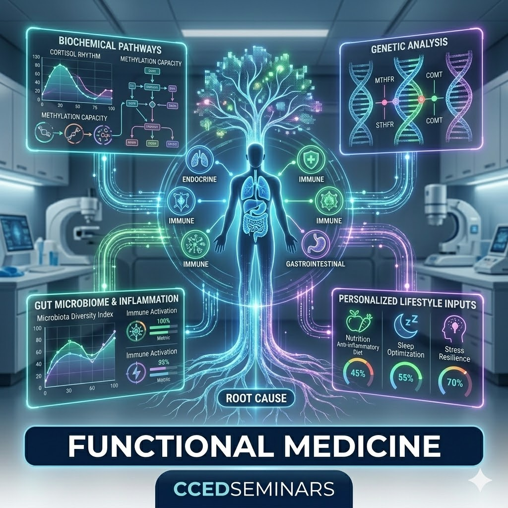 image showing the key components of functional medicine