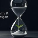 Hourglass with green seedling sprouting from sand — longevity and healthspan, July 2026 live chiropractic CE webinars featuring Dr. Hall and Dr. Hill, CCEDseminars