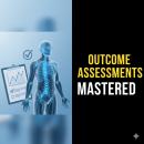 A professional high-resolution split-screen thumbnail for a chiropractic CE course. The left side features a medical illustration of a transparent human figure with a visible spinal column and nervous system, positioned next to a clinical clipboard displaying progress charts and checkmarks. The right side is a solid black background with bold, high-contrast yellow and white typography that reads 