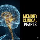 A high-resolution professional split-screen thumbnail for a chiropractic CE course. The left side features a detailed 3D medical illustration of a human brain with memory-related regions like the hippocampus illuminated in glowing gold. The right side is a solid black background with bold, high-contrast yellow and white typography reading 