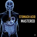 A professional high-resolution split-screen thumbnail for a chiropractic CE course. The left side features a 3D medical illustration of the stomach and upper alimentary canal, highlighting chemical digestive processes and neural pathways. The right side is a solid black background with bold, high-contrast yellow and white typography reading 