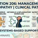 Clinical illustration of peripheral nerve signaling and nutritional support for neuropathy management.