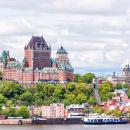 Château Frontenac and Old Quebec above the St. Lawrence — Quebec OCQ chiropractic CE bundle, CCEDseminars